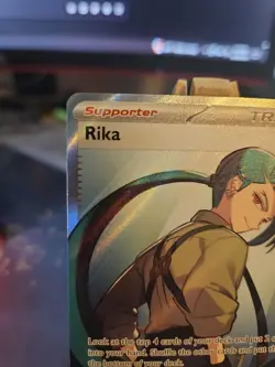Pokemon TCG Rika Card 241/182 Paradox Rift Ultra Rare Full Art Holo NM - Image 2