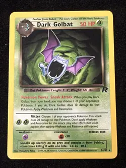 Dark Golbat 24/82 Team Rocket Regular Pokemon LP/NM - Image 1