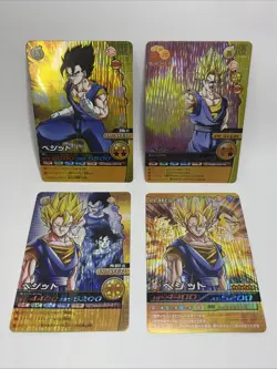 Dragon Ball Card Game Vegito Set of 4 Holo Cards Japanese Limited Edition - Image 1