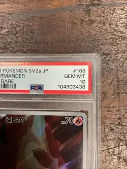 2023 Pokemon Charmander Art Rare AR SV2a JP PSA 10 GEM MINT Japanese Card #168 - Image 4