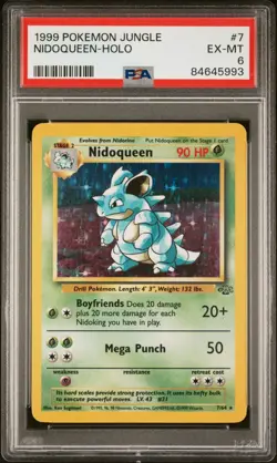 1999 Pokemon Jungle #7 Nidoqueen-Holo PSA 6 EX-MT 7/64 - Image 1