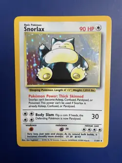 Snorlax 11/64 - Jungle Set WOTC LP Holo Rare Pokemon Card *Free Tracked Post* - Image 1