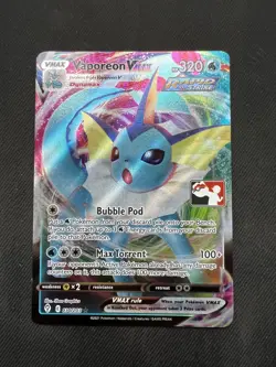 Pokemon TCG: Vaporeon VMAX Holo Prize Pack Series Cards 030/203 NEAR MINT NM - Image 1