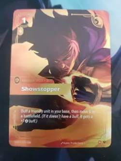 Showstopper Sett Riftbound Origins Signature Spell Card 270/298 TCG - Image 1
