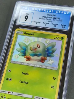 Rowlet Hidden Fates SV2/SV94 Pokemon Card CGC Graded 9 Mint - Image 2