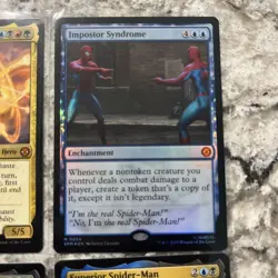 MTG Spiderman lot of 7 cards. Spiderman Peter Parker 04 Foil, Cosmic Spider Man - Image 5