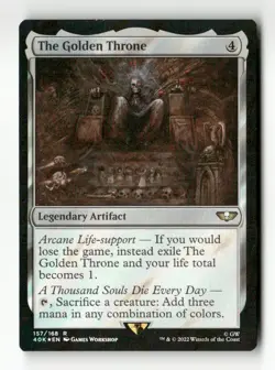 The Golden Throne (Surge Foil) Universes Beyond: Warhammer 40,000 #157 Rare - Image 1