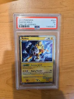 PSA 5 EX Pokemon Raikou SL9 Shiny Holo Rare 2011 Call of Legends - Image 1