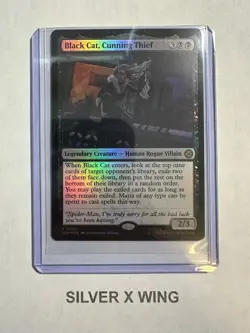 Black Cat Cunning Thief Foil x1, MTG, Marvel's Spider-Man, SPM, NM - Image 1