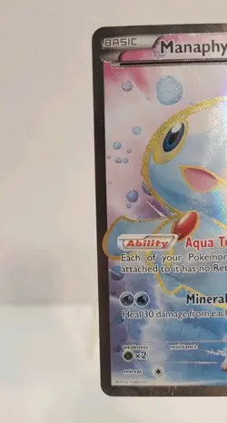 DAMAGED Manaphy EX Full Art 116/122 Holo Ultra Rare XY Breakpoint Pokemon TCG HP - Image 3