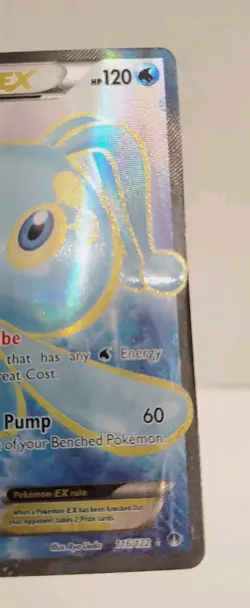 DAMAGED Manaphy EX Full Art 116/122 Holo Ultra Rare XY Breakpoint Pokemon TCG HP - Image 5