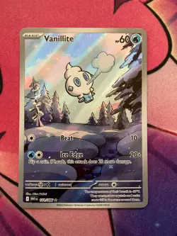 Vanillite 111/086 White Flare Holo Illustration Rare Near Mint English Pokemon - Image 1