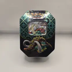 Pokemon Paldean Fates Great Tusk EX Tin Sealed - 4 Packs - Image 1