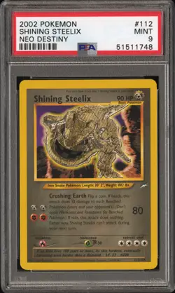 2002 POKEMON NEO DESTINY #112 SHINING STEELIX PSA 9 - Image 1