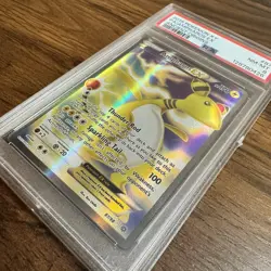 Ampharos EX (87 Full Art) 87/98 XY-Ancient Origins Holo 2015 Pokemon PSA 8 MINT - Image 2