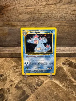 2000 POKEMON NEO GENESIS #5/111 FERALIGATR HOLO DMG BACK - Image 1