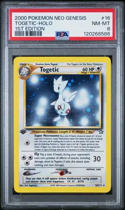 2000 Pokemon Neo Genesis 1st Edition Togetic #16 PSA 8 ‍ - Image 1