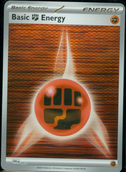 Basic Fighting Energy SVE022 Black Bolt White Flare Pokemon TCG Reverse Holo - Image 1