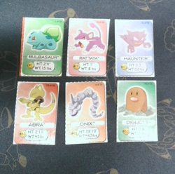 Pokemon LOT of 6 Lunchables 1999 Hand cut - Image 1