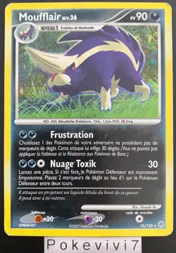Carte Pokemon MOUFFLAIR 15/130 Holo Diamant et Perle D&P FR OCCASION - Image 1