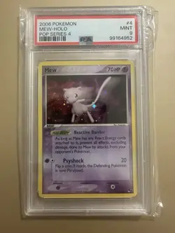 Mew Holo Pop Series 4 Pokemon TCG 2006 PSA 9 Mint - Image 1