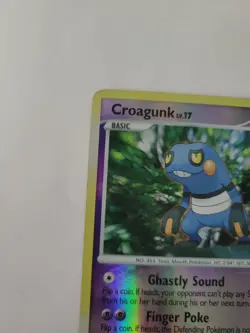 Pokemon TCG Croagunk Mysterious Treasures 78/123 Reverse Holo Common Damaged - Image 2