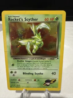Pokemon TCG Rockets Scyther Gym Challenge 13/132 Holo Rare DMG Condition - Image 1