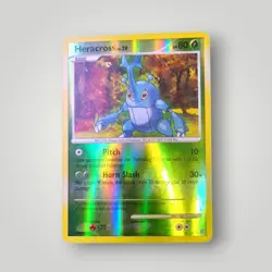 Heracross 28/130 - Diamond Pearl Base - Rare Reverse Holo - Played - Pokemon TCG - Image 1