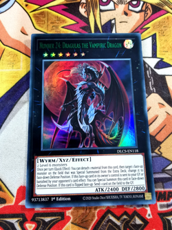 Number 24: Dragulas Vampiric Dragon dlcs-en118 *GREEN* (NM+) Ultra Rare Yu-Gi-Oh - Image 1