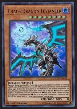 Yugioh Chaos Dragon Levianeer DUOV-EN058 Ultra Rare 1st Ed - LP - Image 1