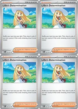 Lillie’s Determination - Pokemon Mega Evolution 119/132 - Card Lot x 4 Playset - Image 1