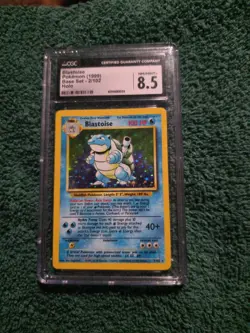1999 Pokemon Base Set Unlimited Blastoise Holo Rare Card 2/102 CGC 8.5 - Image 1