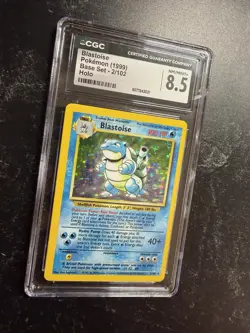 CGC 8.5 Blastoise 1999 Base Set 2/102 Holo Rare Pokemon Card NM - Image 2