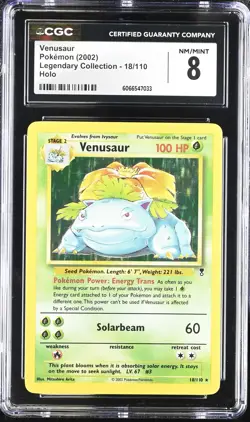 Venusaur 18/110 Holo Legendary Collection CGC 8 Graded Pokemon Card - Image 1