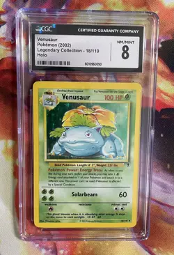 Venusaur 18/110 Legendary Collection Holo CGC 8 NM-MT Vintage Pokemon card - Image 1