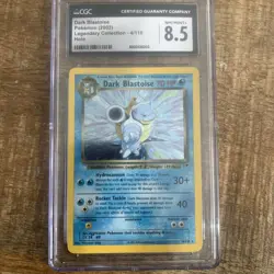 Pokemon Dark Blastoise Holo Card CGC 8.5 Legendary Collection 4/110 - Image 1