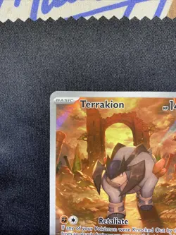 Terrakion Illustration Rare Pokemon Tcg Card 135/86 White Flare English 2025 - Image 4