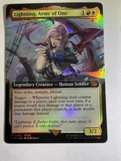 Lightning, Army of One MTG Final Fantasy Mythic Rare Extended Art Foil #498 FF13 - Image 3