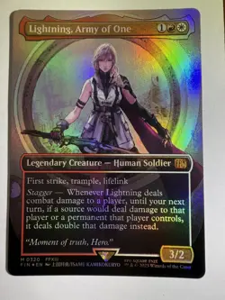 Lightning, Army of One (0320) (Borderless) Final Fantasy Foil MTG - Image 3