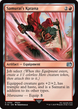 Samurai's Katana (Foil) - 154 - FINAL FANTASY- Near Mint - MTG - Image 1