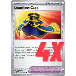(4) Pokemon TCG Luxurious Cape 166/182 Paradox Rift Regular English 2023 NM - Image 1