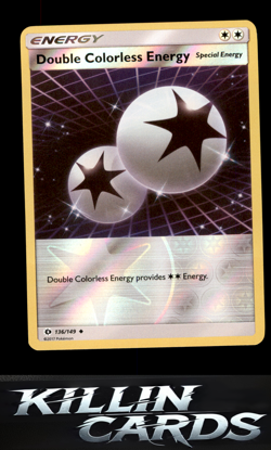 Reverse Holofoil Double Colorless Energy 136/149 Pokemon Uncommon SM Base Set Ca - Image 1