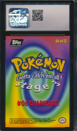 1999 Pokemon Topps Charizard The First Movie- E6 Second Print CGC 10 Gem Mint - Image 2