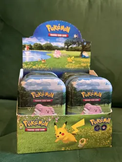 Pokemon TCG: Pokemon Go Mini Tin - 10 SEALED TINS - Opened Display Box - Image 1