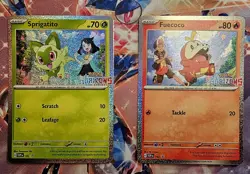 Pokemon Horizons Stamped Promo Set Fuecoco 192 /Sprigatito 191 Surging Sparks - Image 1