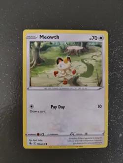 2021 Pokemon TCG Meowth Fusion Strike 199/264 Regular Common - Image 1