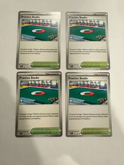 Practice Studio 4x Trainer Playset Stadium 186/193 S&V Paldea Evolved Pokemon NM - Image 1