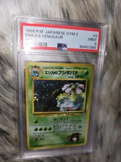 1999 Erika's Venusaur Holo #003 Pokemon Japanese Gym 2 Vintage PSA 9 Mint W/SWRL - Image 5