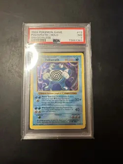 Poliwrath Pokemon Base Set 13/102 Shadowless - PSA 7 Near Mint - Image 1