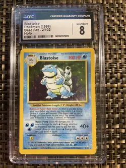 1999 Base Set Blastoise Holo. CGC Grade 8 - English Pokemon TCG - Image 1